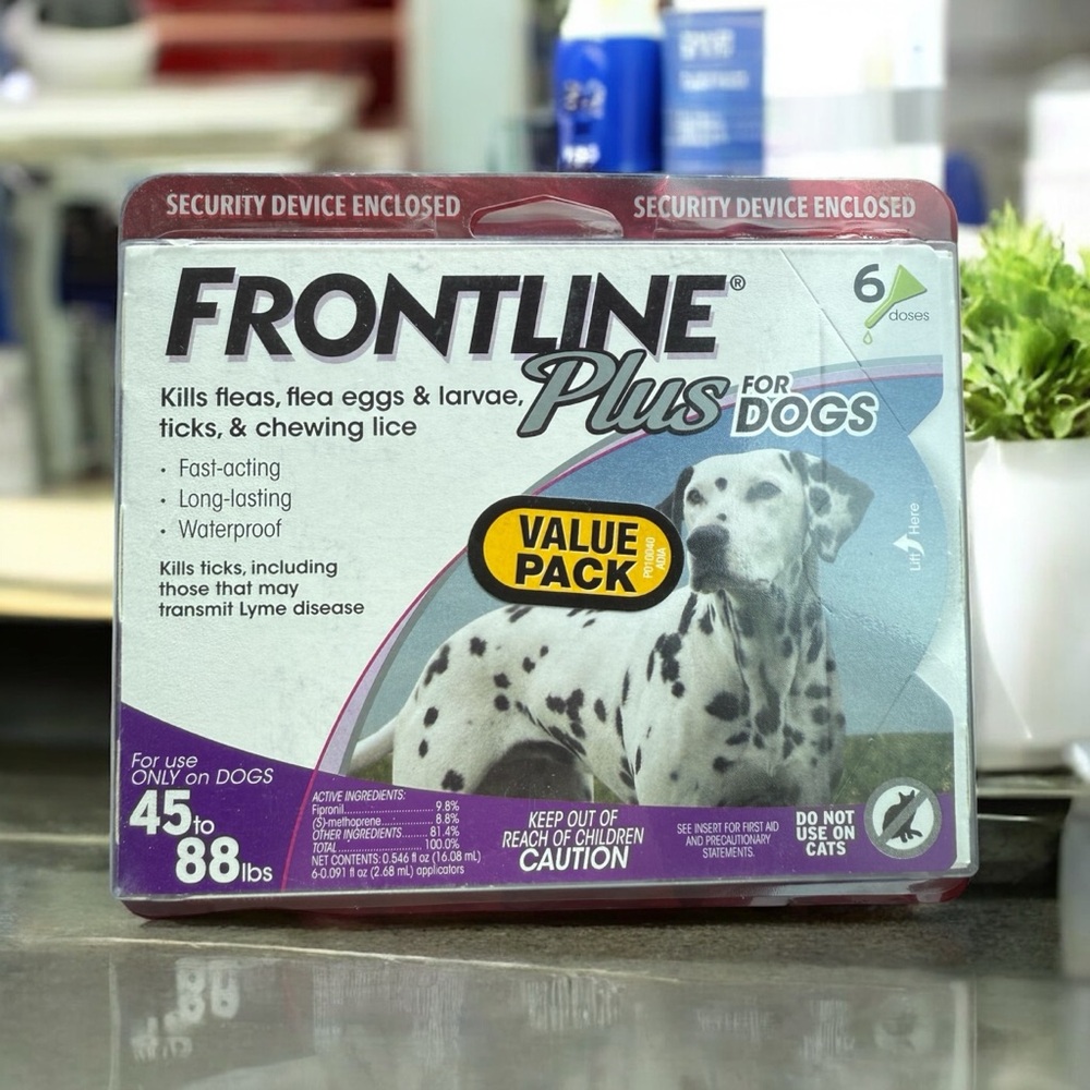 NEW IN BOX Frontline Plus For Dogs Flea And Tick Treatment - Large Dog 44-88 lbs